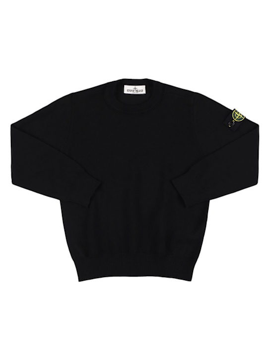 Stone Island Junior - Pull-over à col roulé en maille de laine