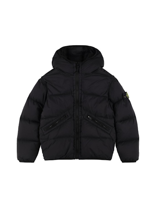 Stone Island Junior: Hooded nylon down jacket
