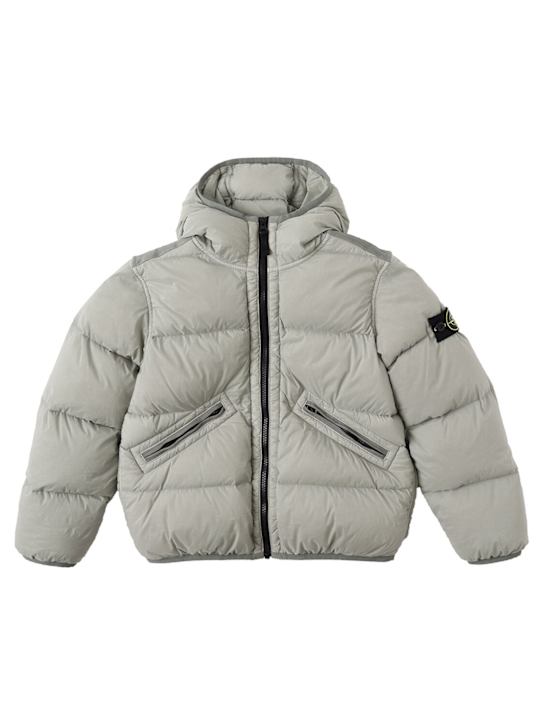 Stone Island Junior - Doudoune en nylon à capuche
