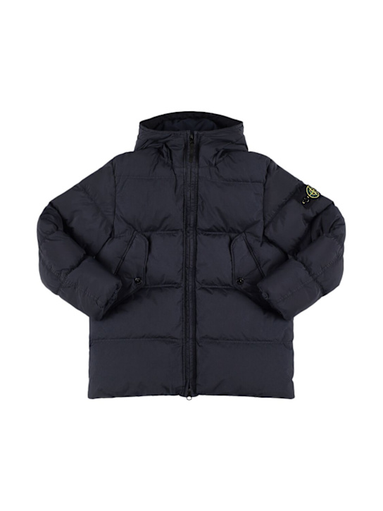 Stone Island Junior - Doudoune en nylon à capuche