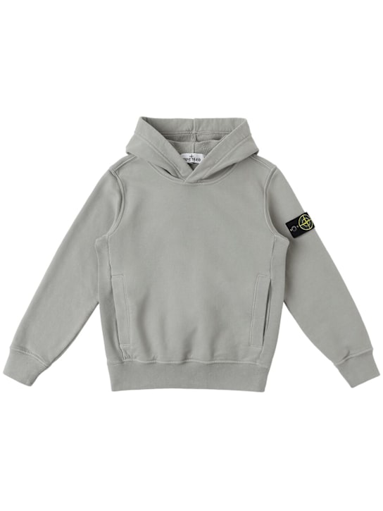 Stone Island Junior - Sweat-shirt en coton biologique à capuche