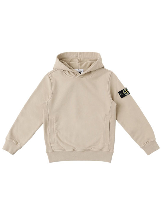 Stone Island Junior - Sweat-shirt en coton biologique à capuche