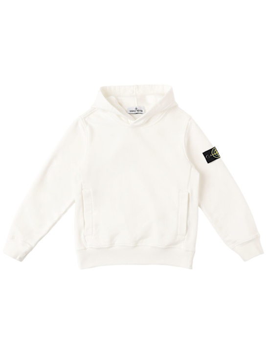 Stone Island Junior - Sweat-shirt en coton biologique à capuche