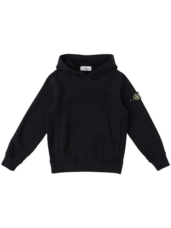 Stone Island Junior - Sweat-shirt en coton biologique à capuche
