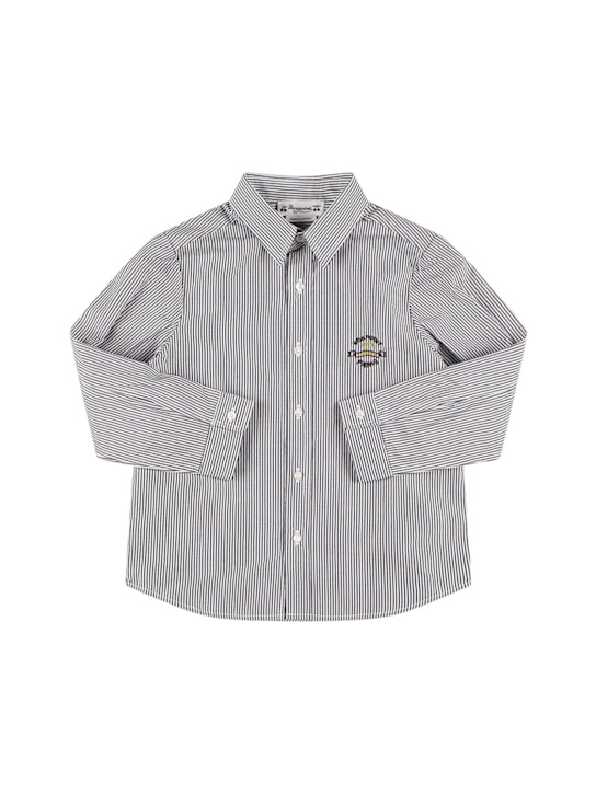 Bonpoint - Camicia in popeline di cotone a righe