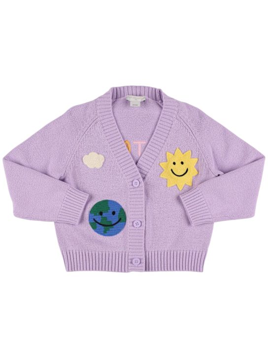 Stella McCartney Kids: Cardigan aus Woll/Baumwollstrick