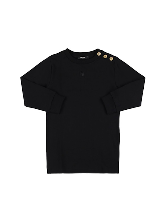 Balmain - Kleid aus Baumwolle mit Logo