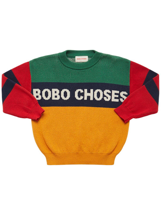 Bobo Choses - Suéter de punto de algodón color block
