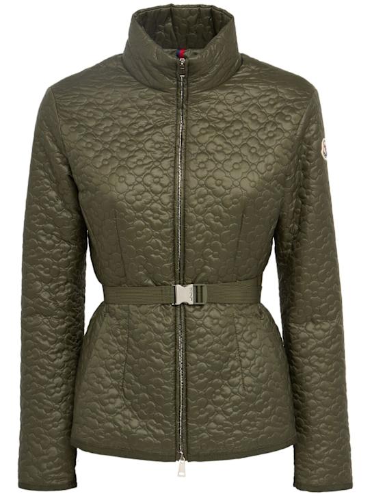 Moncler: Geranium quilted nylon down jacket