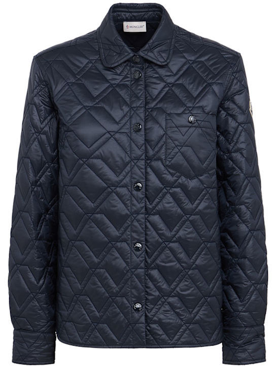 Moncler: Padded diamond quilted shirt jacket