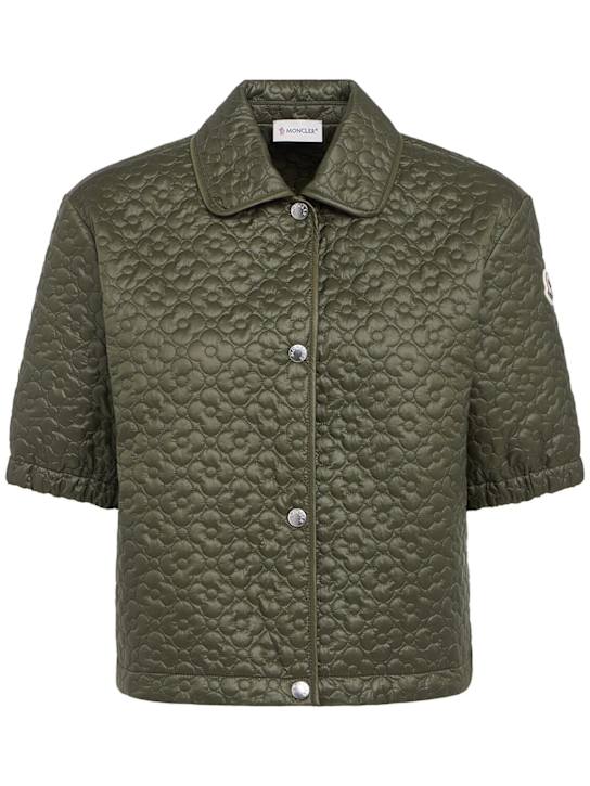 Moncler - Floral quilted padded shirt jacket