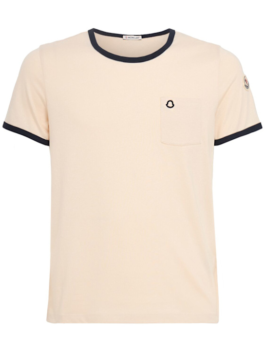 Moncler - Embroidered logo cotton t-shirt