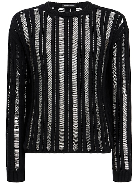 Ann Demeulemeester - Danial ladder stitch knit sweater