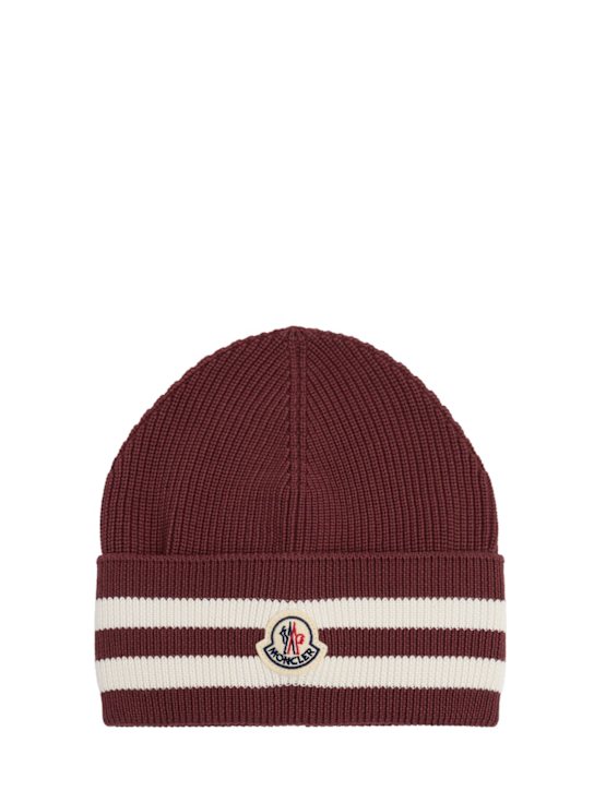 Moncler - Striped cotton blend beanie