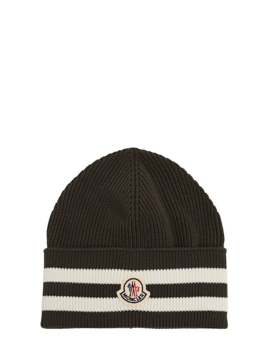 Moncler - Striped cotton blend beanie