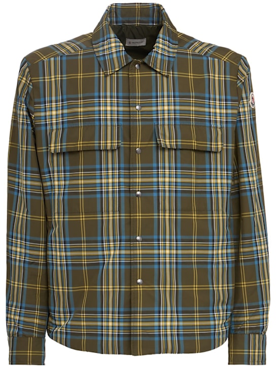 Moncler: Monogram checked nylon shirt jacket
