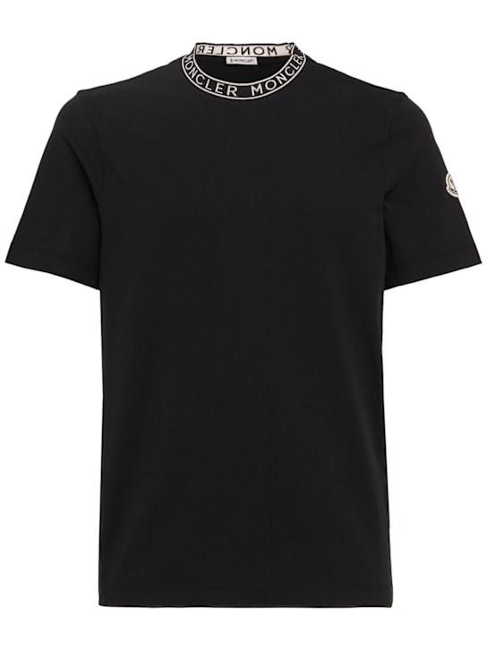 Moncler: Logo-Trimmed cotton t-shirt