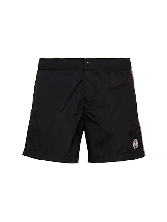 Moncler - Tricolour-Trimmed nylon swim shorts