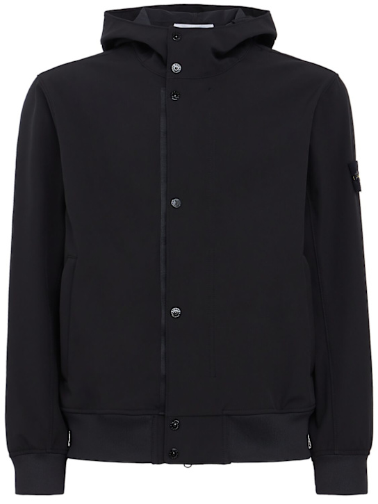 Stone Island - Logo tech blend hooded jacket