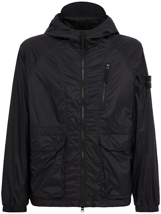 Stone Island: Logo nylon casual jacket