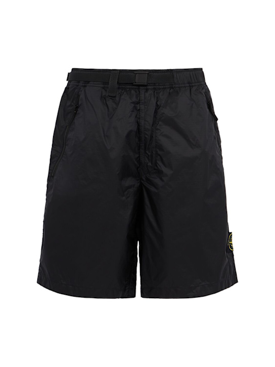 Stone Island - Logo nylon loose wide shorts