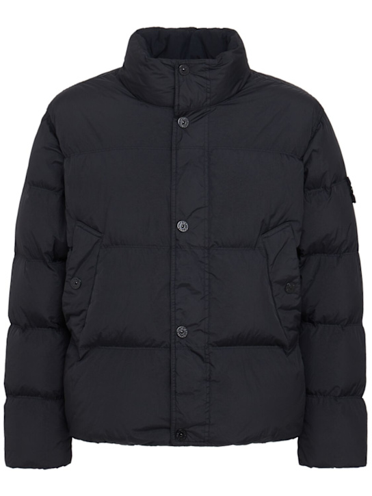 Stone Island: Logo nylon down jacket