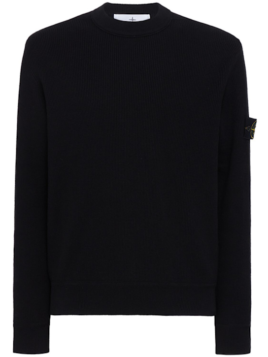 Stone Island - Logo cotton crewneck sweater
