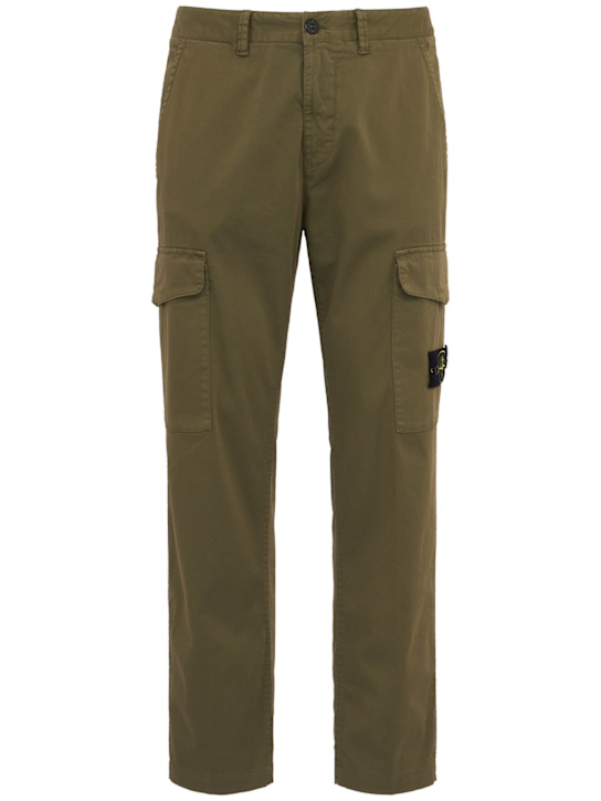 Stone Island - Logo cotton regular pants