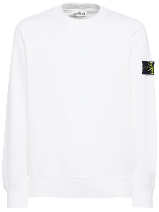 Stone Island - Logo cotton crewneck sweatshirt