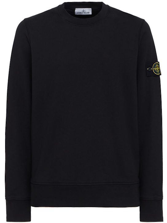 Stone Island - Logo cotton crewneck sweatshirt