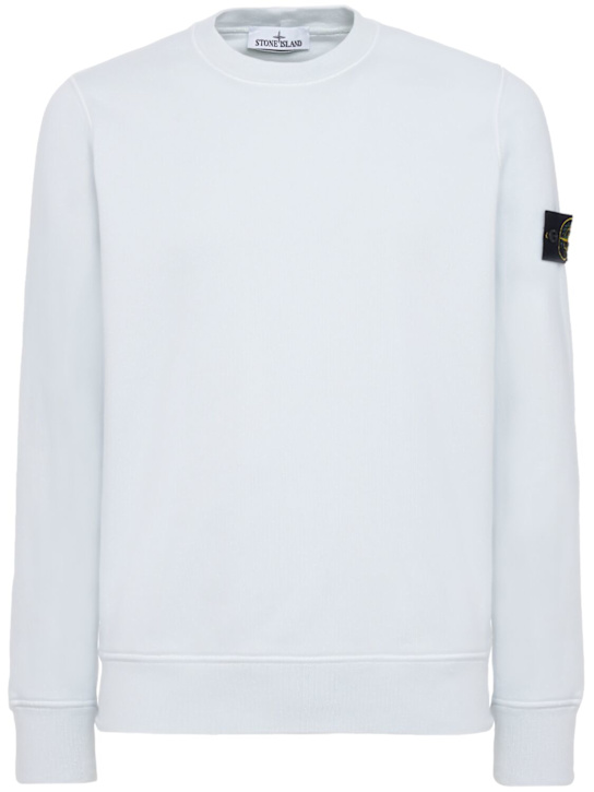 Stone Island - Logo cotton crewneck sweatshirt