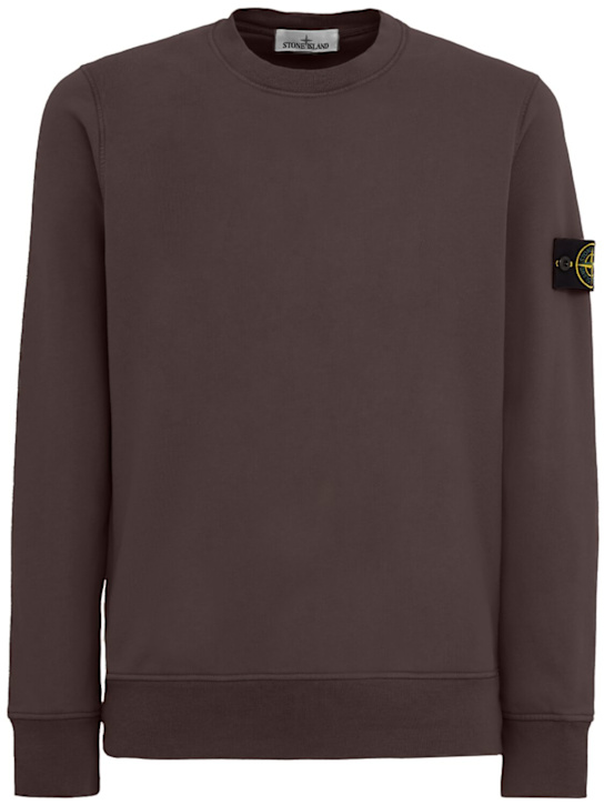 Stone Island - Logo cotton crewneck sweatshirt