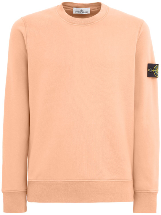 Stone Island - Logo cotton crewneck sweatshirt