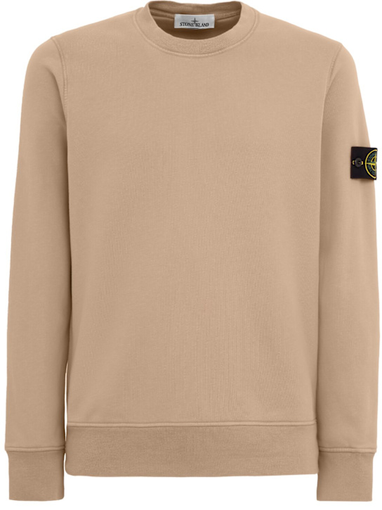 Stone Island - Logo cotton crewneck sweatshirt
