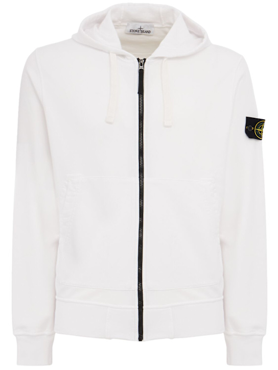 Stone Island - Logo cotton zip hoodie