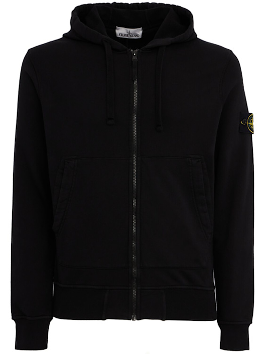 Stone Island: Logo cotton zip hoodie