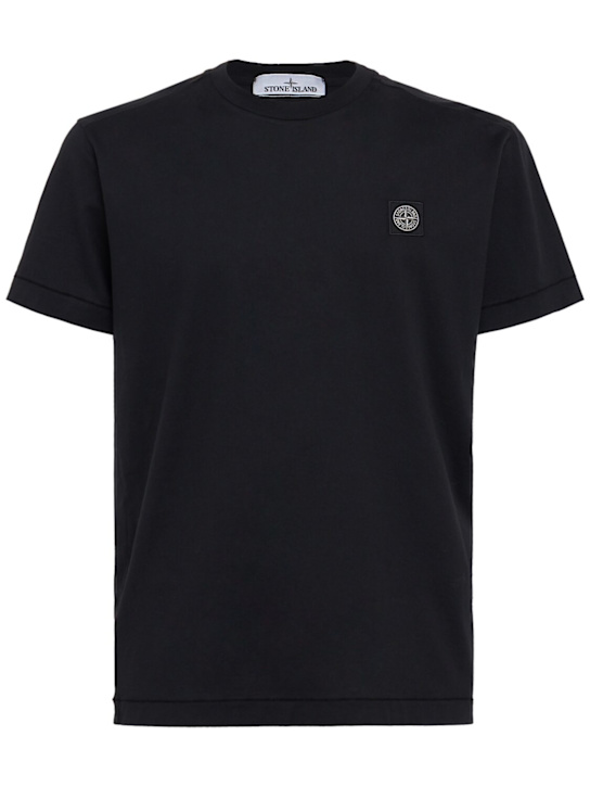 Stone Island - Logo patch cotton t-shirt