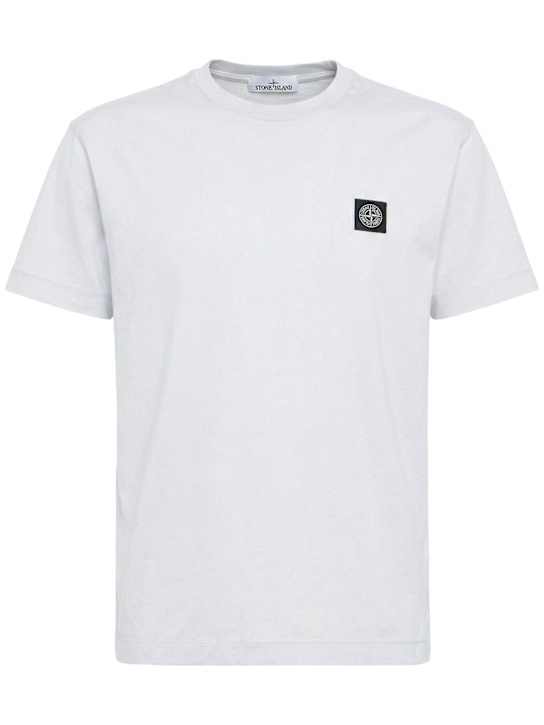 Stone Island - Logo patch cotton t-shirt