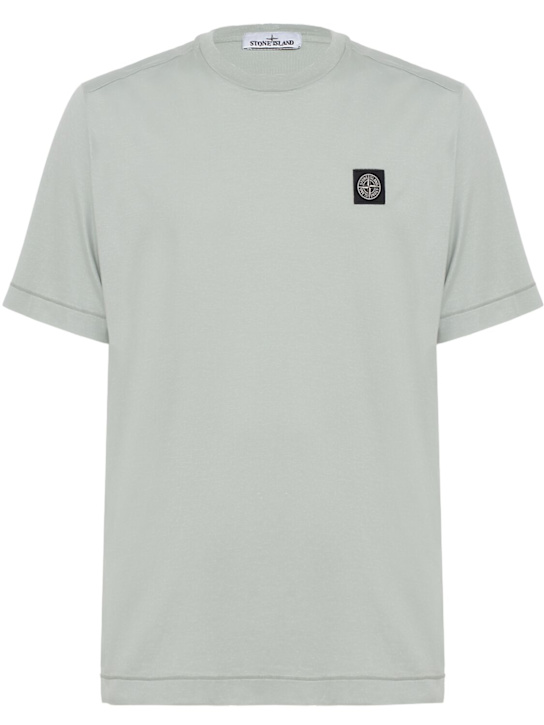 Stone Island: Logo patch cotton t-shirt
