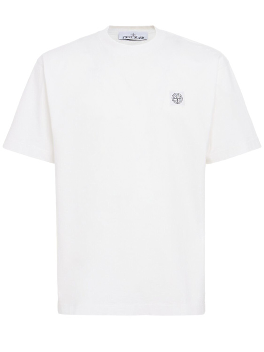 Stone Island - Logo patch cotton t-shirt