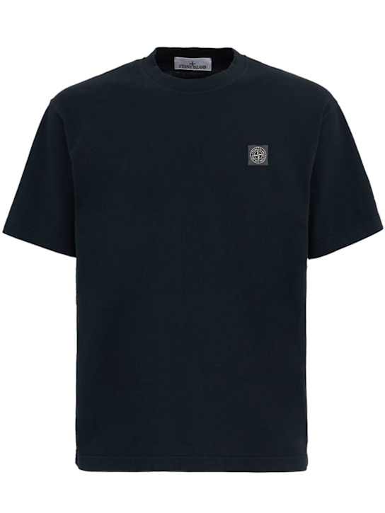 Stone Island - Logo patch cotton t-shirt