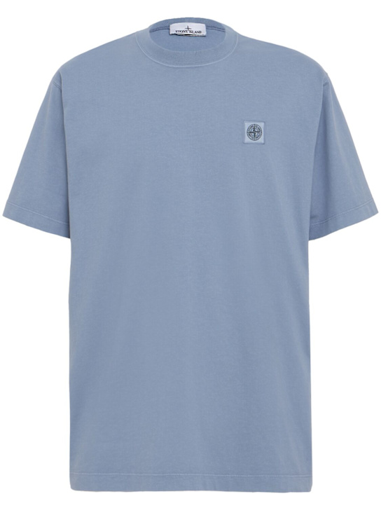 Stone Island - Logo patch cotton t-shirt