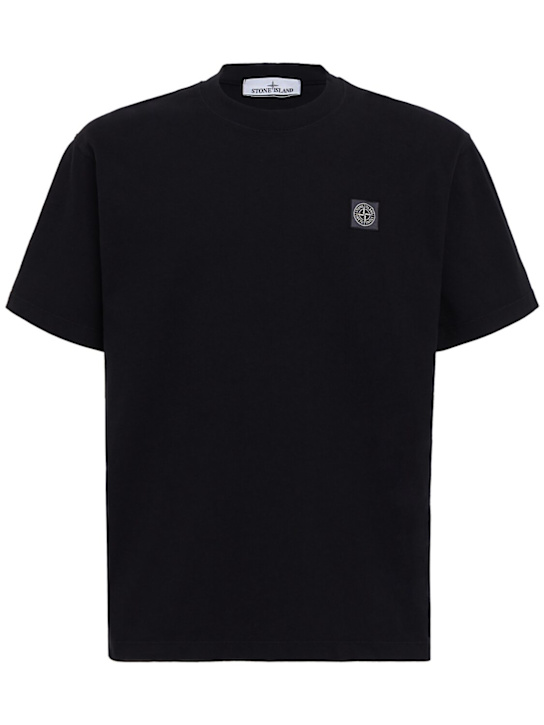 Stone Island: Logo patch cotton t-shirt