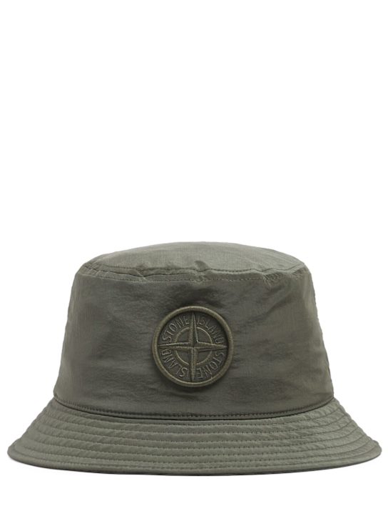 Stone Island: Logo nylon bucket hat