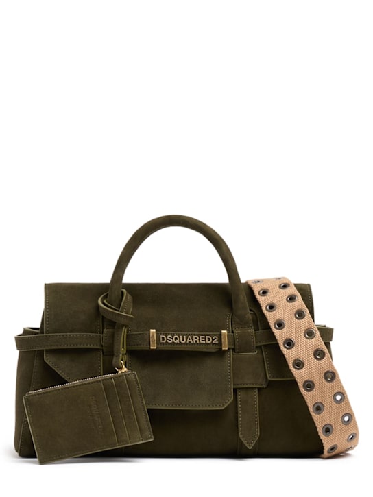 Dsquared2: Twin Utility suede shoulder bag
