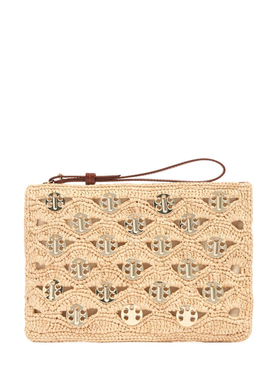 Rabanne - Pouch aus Raffia