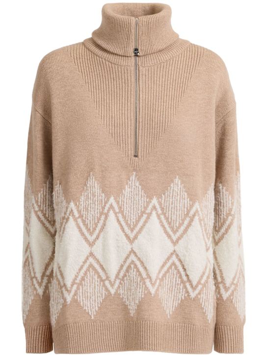 Varley: Betty jacquard half-zip sweater