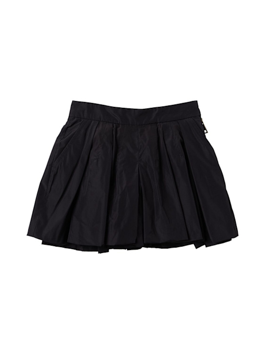 Moncler: Pleated tech taffeta shorts