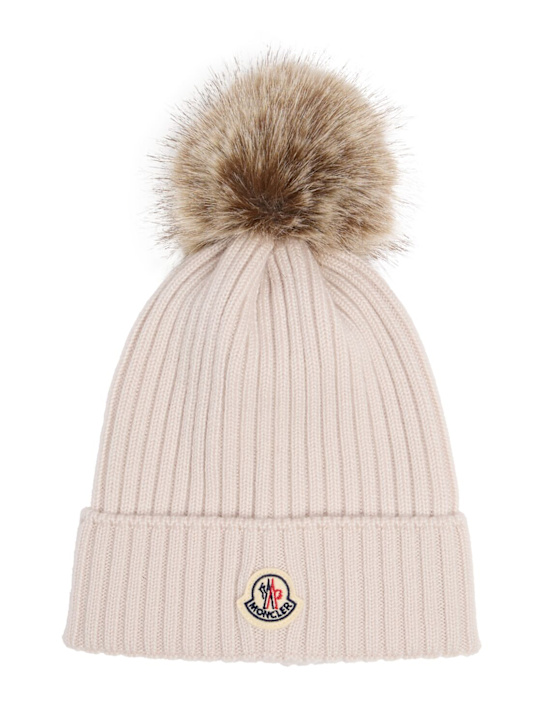 Moncler - Virgin wool beanie w/ pom pom
