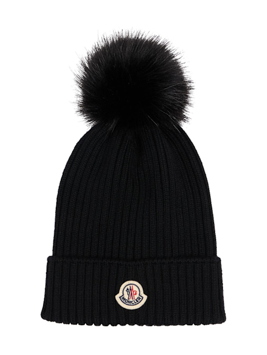 Moncler - Virgin wool beanie w/ pom pom
